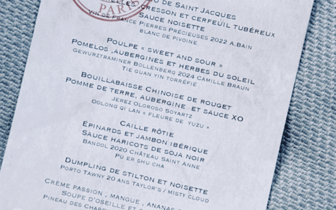 Gewurztraminer Bollenberg 2024 au Yam&rsquo;Tcha* à Paris – un accord étoilé et dépaysant